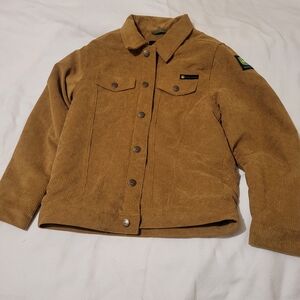 Kids Tan John Deere Corduroy Jean Jacket